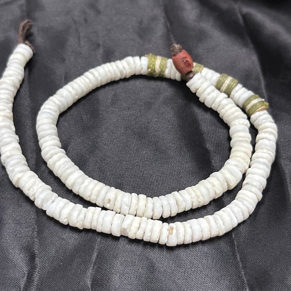 Vintage Native American Pueblo Choker Necklace Heishi Shells & Sting Beads 17”